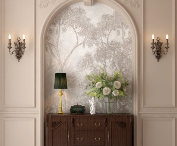 French Style Entrance Cabinet-ID:339307076