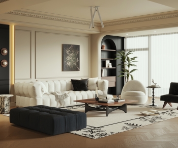 French Style A Living Room-ID:754194974