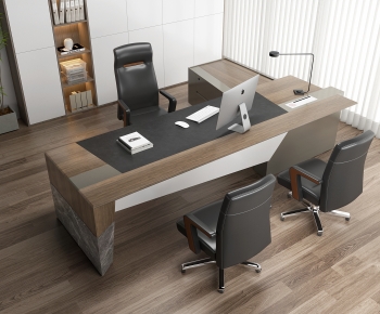 Modern Office Desk And Chair-ID:162565951