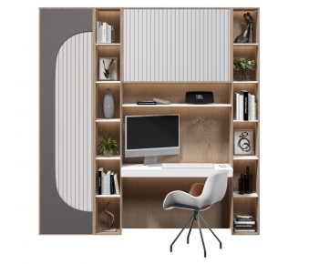 Modern Computer Desk And Chair-ID:512655027