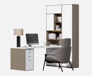 Modern Computer Desk And Chair-ID:114382982