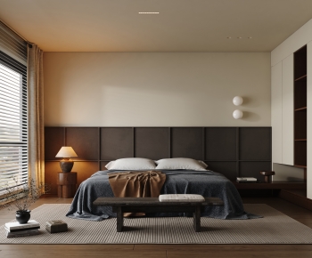 Wabi-sabi Style Bedroom-ID:914590421