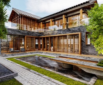 New Chinese Style Courtyard/landscape-ID:840291984