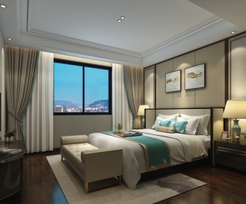 New Chinese Style Bedroom-ID:782066114