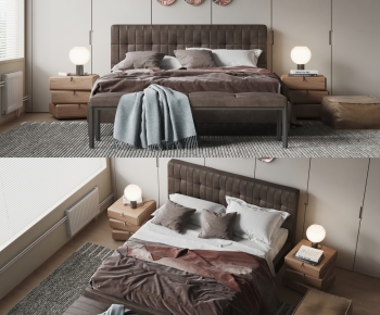 Modern Double Bed-ID:363965999