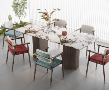 New Chinese Style Dining Table And Chairs-ID:304227119