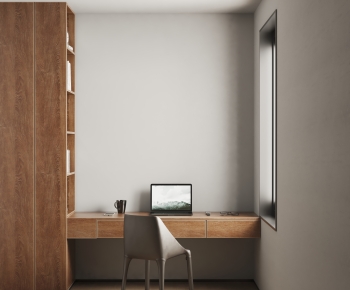 Modern Computer Desk And Chair-ID:365434899