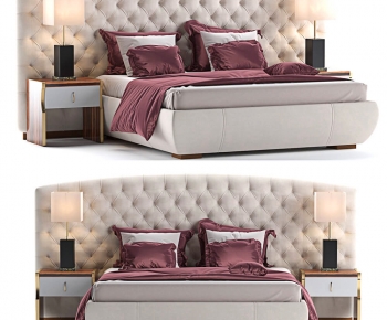 Simple European Style Double Bed-ID:471399074