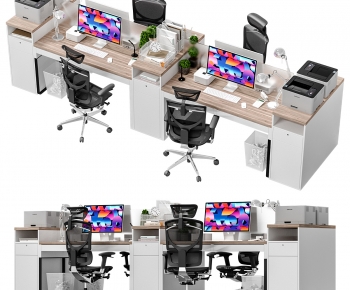 Modern Office Desk And Chair-ID:750936991