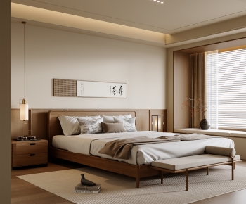 New Chinese Style Bedroom-ID:454663993