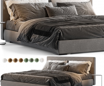 Modern Double Bed-ID:387311942