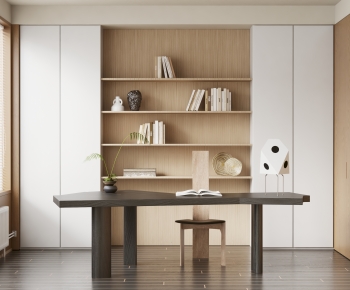 Modern Computer Desk And Chair-ID:694395074