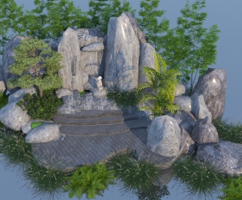 Modern Rockery Waterscape-ID:956738955