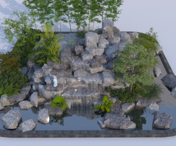 Modern Rockery Waterscape-ID:481579073