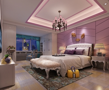 Simple European Style Bedroom-ID:299474952