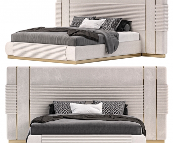 Modern Double Bed-ID:524436953