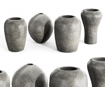 Wabi-sabi Style Clay Pot-ID:992270955