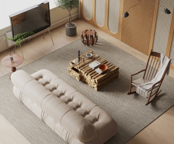 Wabi-sabi Style Sofa Combination-ID:710874081