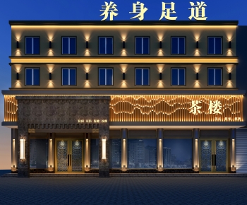 New Chinese Style Facade Element-ID:729365117