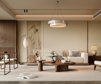 New Chinese Style A Living Room-ID:522830967