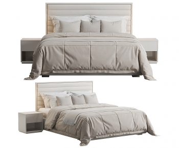Modern Double Bed-ID:623414049