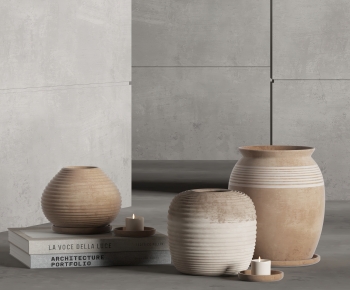 Wabi-sabi Style Clay Pot-ID:112387902