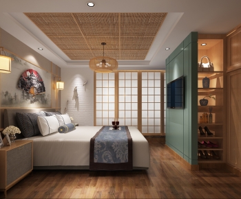 Japanese Style Bedroom-ID:381897939