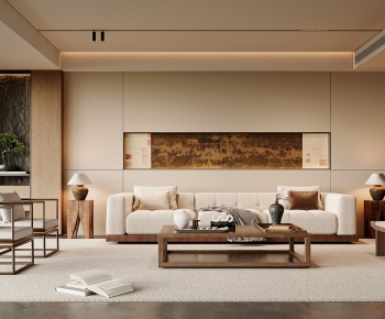 New Chinese Style A Living Room-ID:171599442