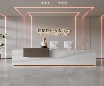 Modern Office Reception Desk-ID:250597009