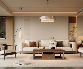 New Chinese Style A Living Room-ID:920989991