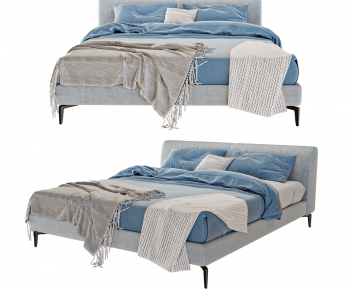 Simple European Style Double Bed-ID:158461098