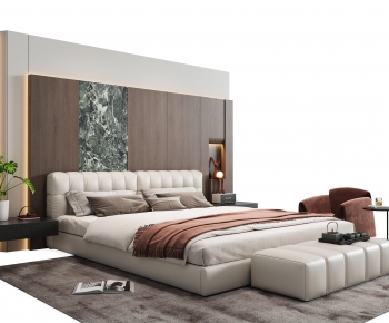 Modern Double Bed-ID:637918956