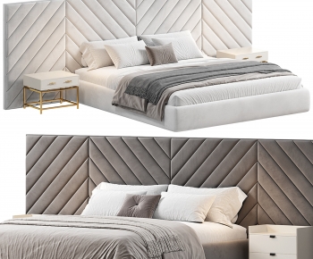 Modern Double Bed-ID:346939647