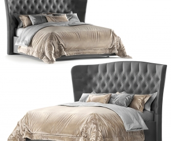 Simple European Style Double Bed-ID:212238076