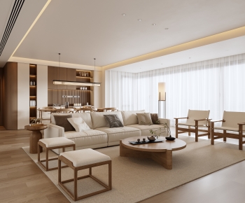 New Chinese Style A Living Room-ID:626065971