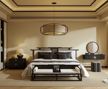 New Chinese Style Bedroom-ID:648840907