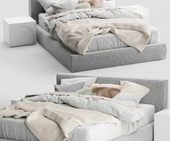 Modern Double Bed-ID:259921075