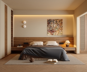 Wabi-sabi Style Bedroom-ID:866885907