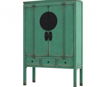 New Chinese Style Side Cabinet-ID:599399099