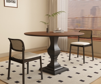 French Style Dining Table And Chairs-ID:680002936