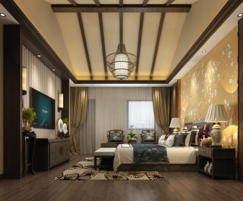 New Chinese Style Bedroom-ID:437650798