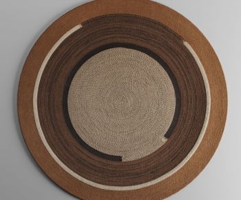 Wabi-sabi Style Circular Carpet-ID:569838058