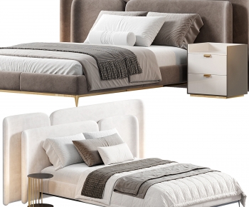 Modern Double Bed-ID:858633042