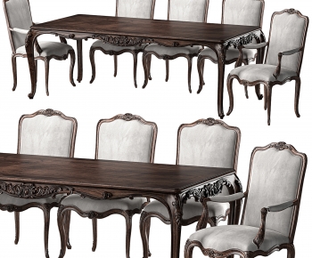 European Style Dining Table And Chairs-ID:142752898