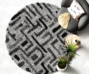 Modern Circular Carpet-ID:918329008