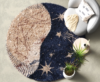 Modern Circular Carpet-ID:482701062