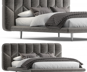 Modern Double Bed-ID:844666005