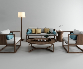 New Chinese Style Sofa Combination-ID:409775029