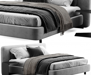 Modern Double Bed-ID:885809904