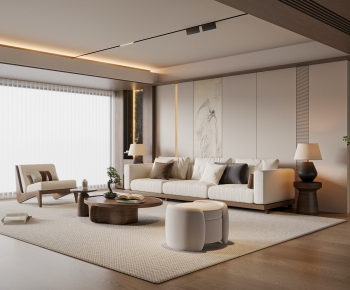 New Chinese Style A Living Room-ID:145508051